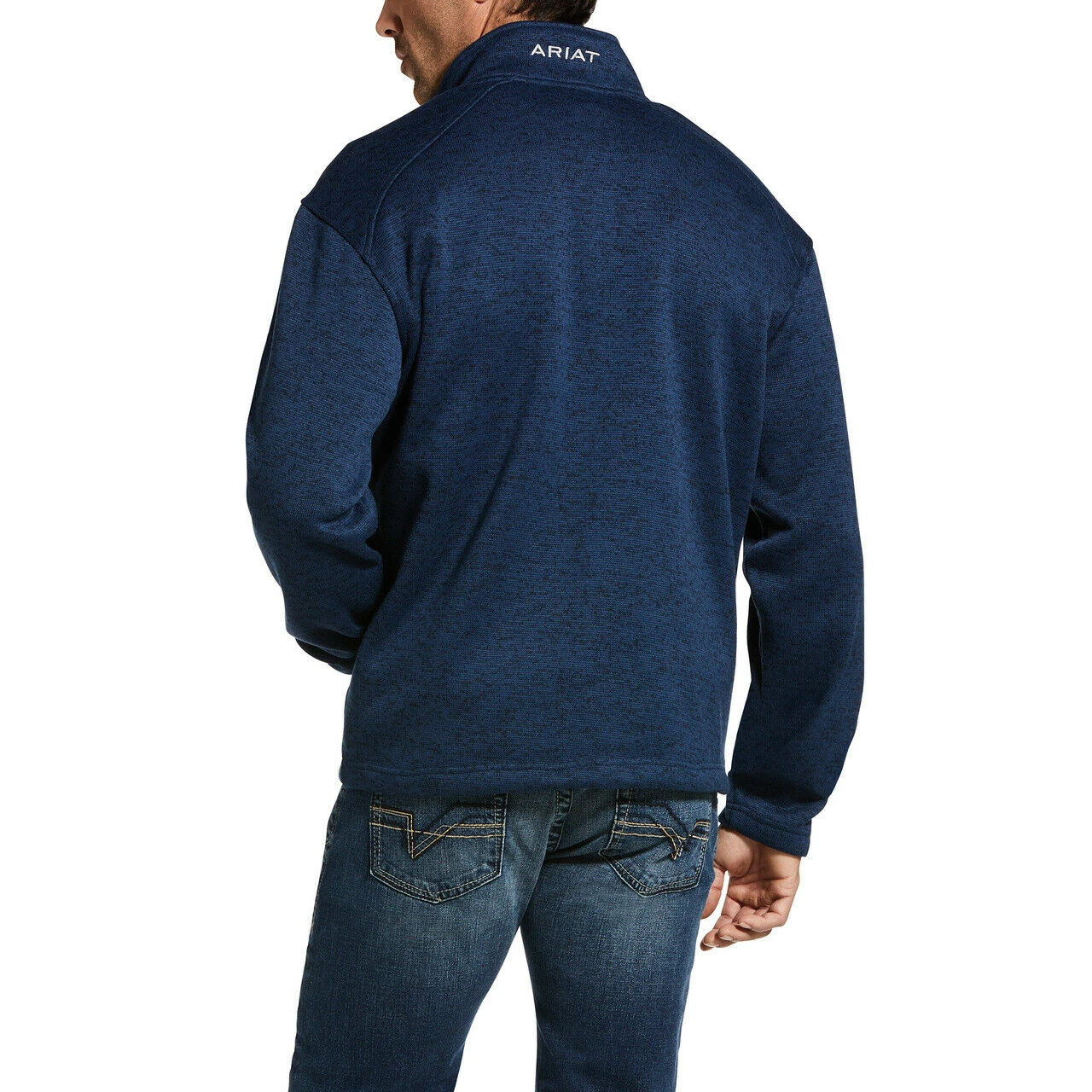 Ariat® Men's Indigo Heather Caldwell 1/4 Zip Sweater Jacket 10033005 2 Ariat® Men's Indigo Heather Caldwell 1/4 Zip Sweater Jacket 10033005 - Image 2