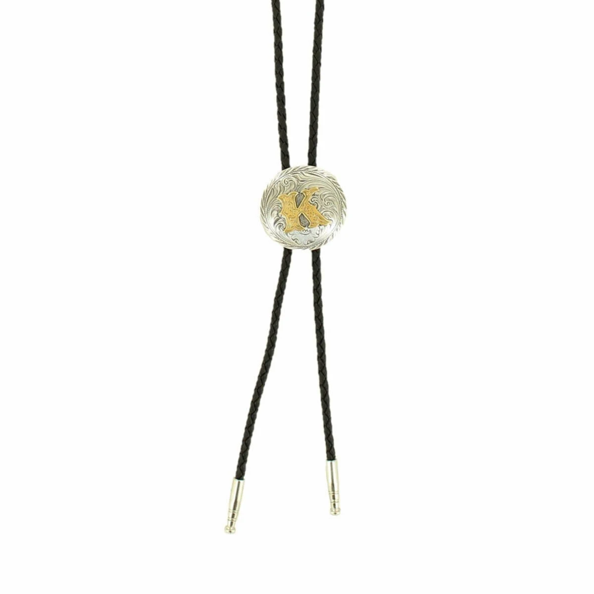 M&F Western Double S Men's Initialed Bolo Tie 22164 4 M&F Western Double S Men's Initialed Bolo Tie 22164 - Image 4