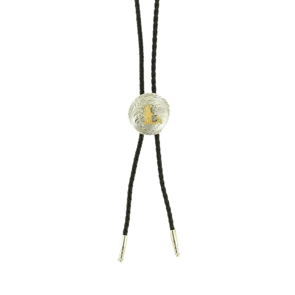 M&F Western Double S Men's Initialed Bolo Tie 22164 5 M&F Western Double S Men's Initialed Bolo Tie 22164 - Image 5