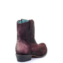 Corral Boots Corral Ladies Wine Red Lamb Round Toe Shortie Ankle Boots C3416 -Ariat Style 57 4e95dfc6 d6de 47b4 b632 a3323126c9ba