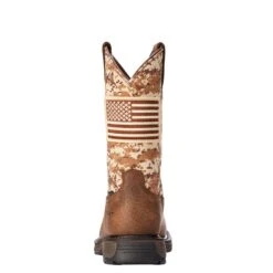 Ariat Men's Brown Workhog Patriot Square Steel Toe Work Boots 10022968 -Ariat Style 57 53d629d1 27c2 4be6 9be4 5d09f9a8d66d