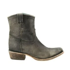 Corral Boots Corral Ladies Grey Lambskin Leather Zip-Up Shortie Booties C3089 -Ariat Style 57 59b603ea c34b 45a0 acbc 46104fa00f26