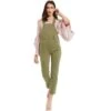 Listicle Ladies Olive Skinny Denim Overalls LRP0224-OLV