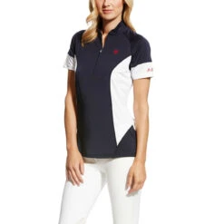 Ariat® Ladies Navy Cambria Jersey Quarter Zip Shirt 10022181