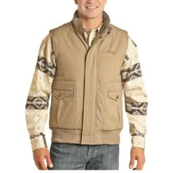 Powder River Outfitters Men's Tan Conceal CarryVest 98A6675