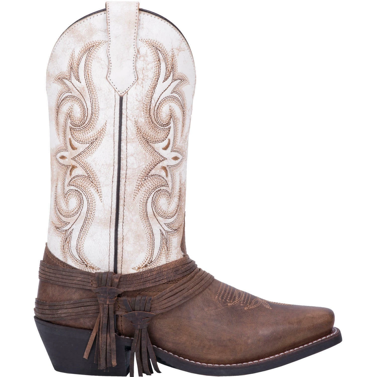 Laredo Ladies Myra Brown & Sand White Western Boots 51091 4 Laredo Ladies Myra Brown & Sand White Western Boots 51091 - Image 4