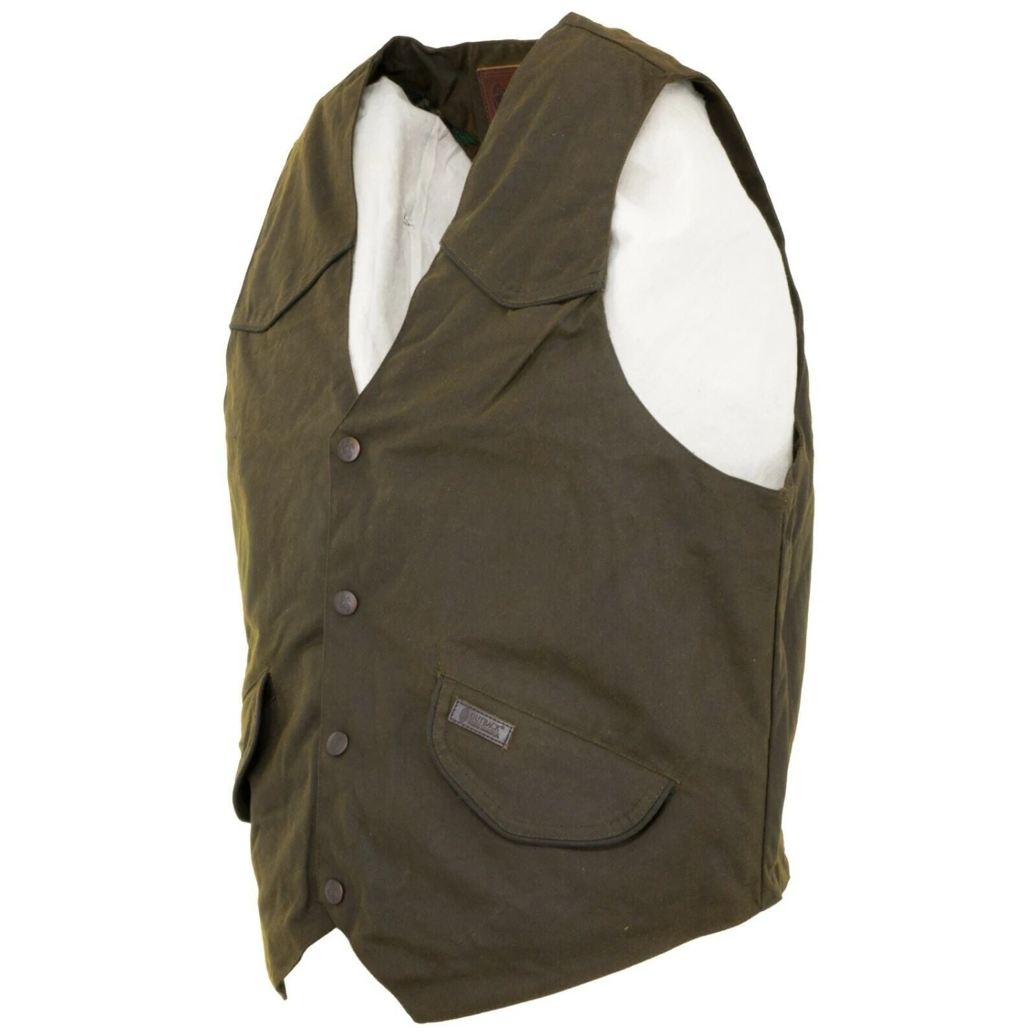 Outback Trading Company® Men's Cliffdweller Brown Oilskin Vest 2155-BNZ 2 Outback Trading Company® Men's Cliffdweller Brown Oilskin Vest 2155-BNZ - Image 2