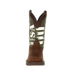 Durango Men's Rebel Army Green USA Print Square Toe Boot DDB0313 -Ariat Style 57 883c8785 941f 4054 9d6a 17195928489e