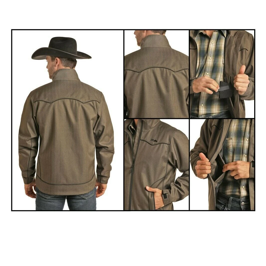 Powder River Outfitters Men's Camel Softshell Jacket 92-6700-25 2 Powder River Outfitters Men's Camel Softshell Jacket 92-6700-25 - Image 2
