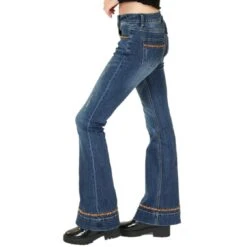 Grace In L.A. Ladies Leopard Print Detailed Flare Jeans EL2756 -Ariat Style 57 9512be80 8c1f 4517 b8bc c1f093c01167