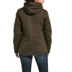 Ariat® Ladies Rebar™ DuraCanvas Insulated Brown Hooded Jacket 10032918 -Ariat Style 57 96098a83 da15 4cb2 97d2 11a4d80b8e75