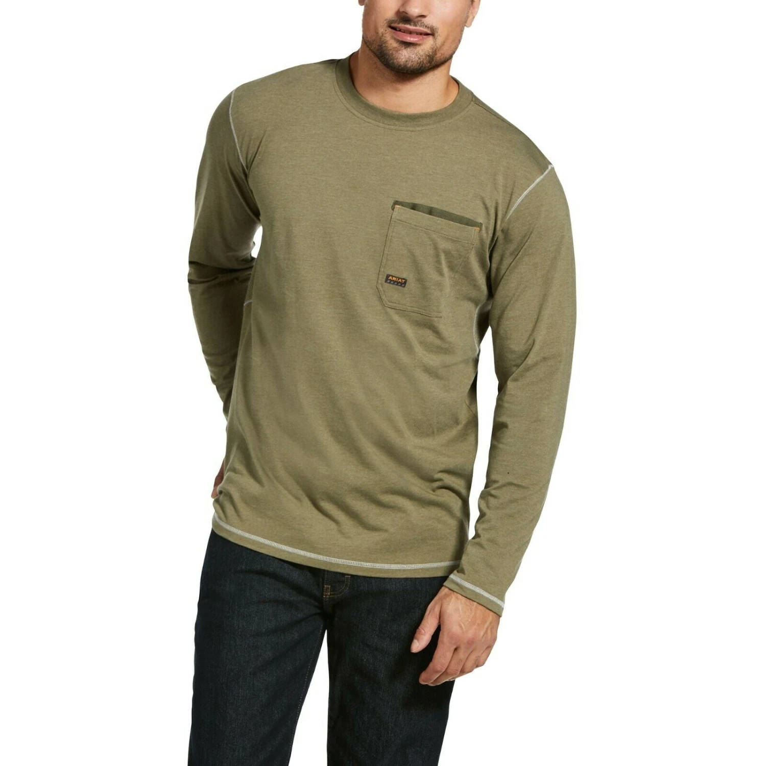 Ariat Men's Rebar Workman Camo Flag Sage Heather Work T-Shirt 10033072 1 Ariat Men's Rebar Workman Camo Flag Sage Heather Work T-Shirt 10033072