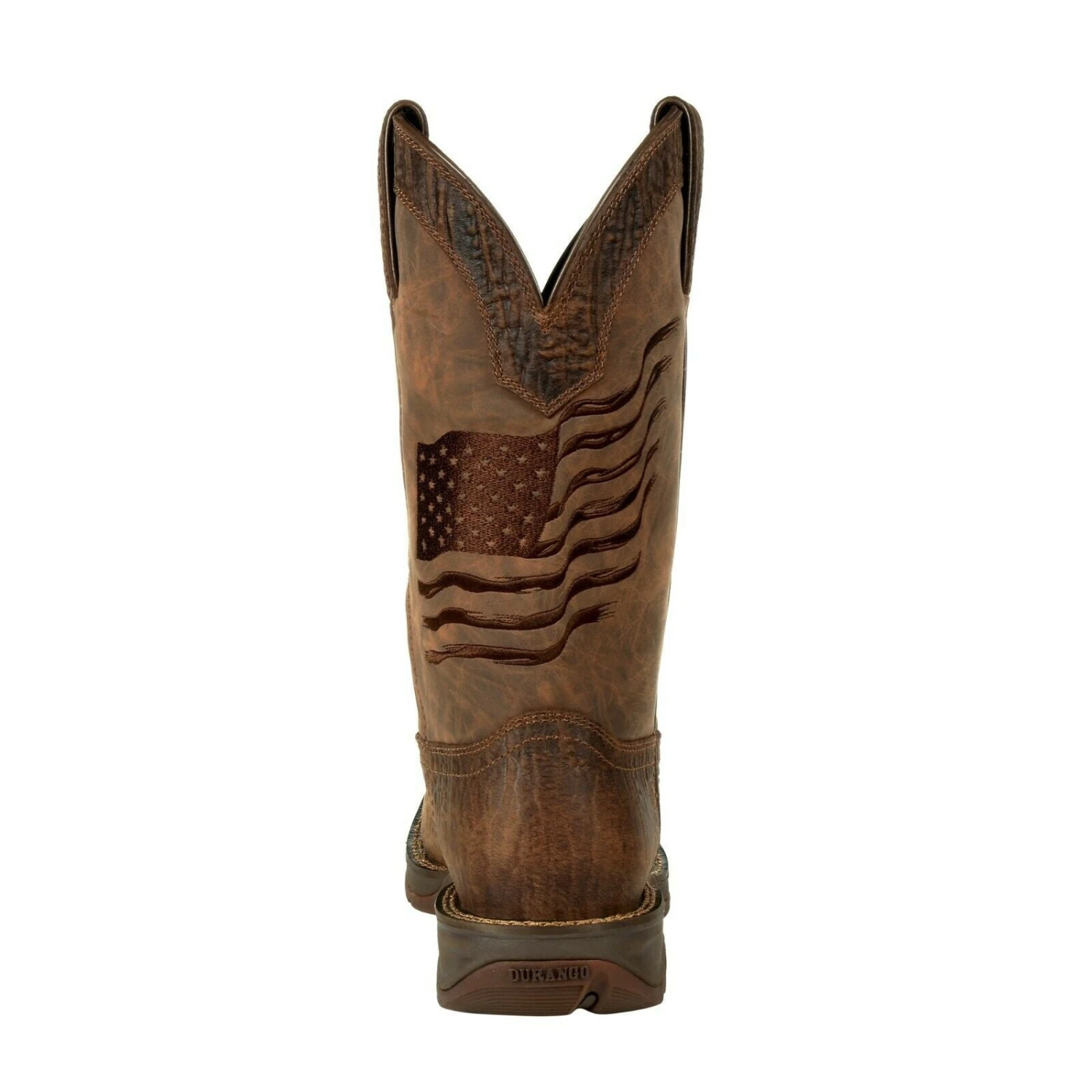 Durango Men's Rebel Brown Distressed Flag Square Toe Boot DDB0314 5 Durango Men's Rebel Brown Distressed Flag Square Toe Boot DDB0314 - Image 5