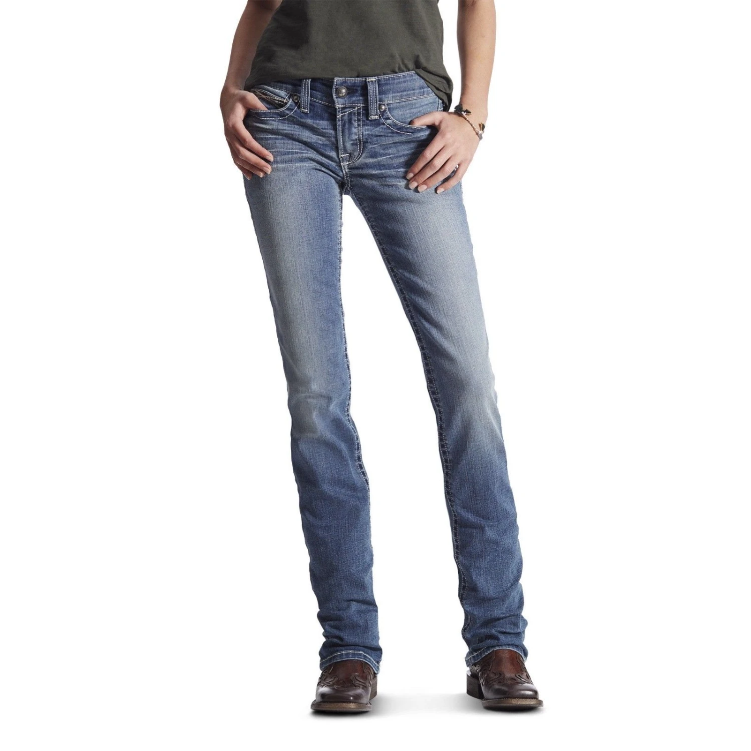 Ariat® Ladies REAL Performance Stretch Straight Leg Jeans 10017217 2 Ariat® Ladies REAL Performance Stretch Straight Leg Jeans 10017217 - Image 2
