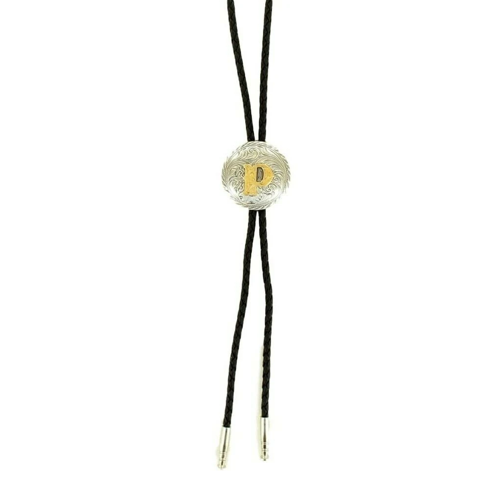 M&F Western Double S Men's Initialed Bolo Tie 22164 7 M&F Western Double S Men's Initialed Bolo Tie 22164 - Image 7