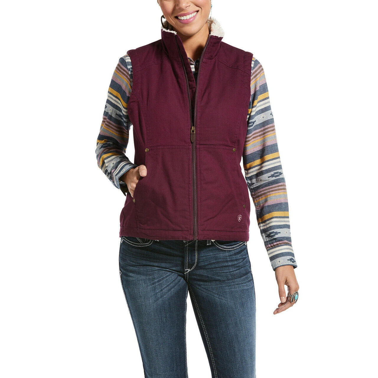 Ariat® Ladies Winetasting REAL Outlaw Vest 10033008 1 Ariat® Ladies Winetasting REAL Outlaw Vest 10033008