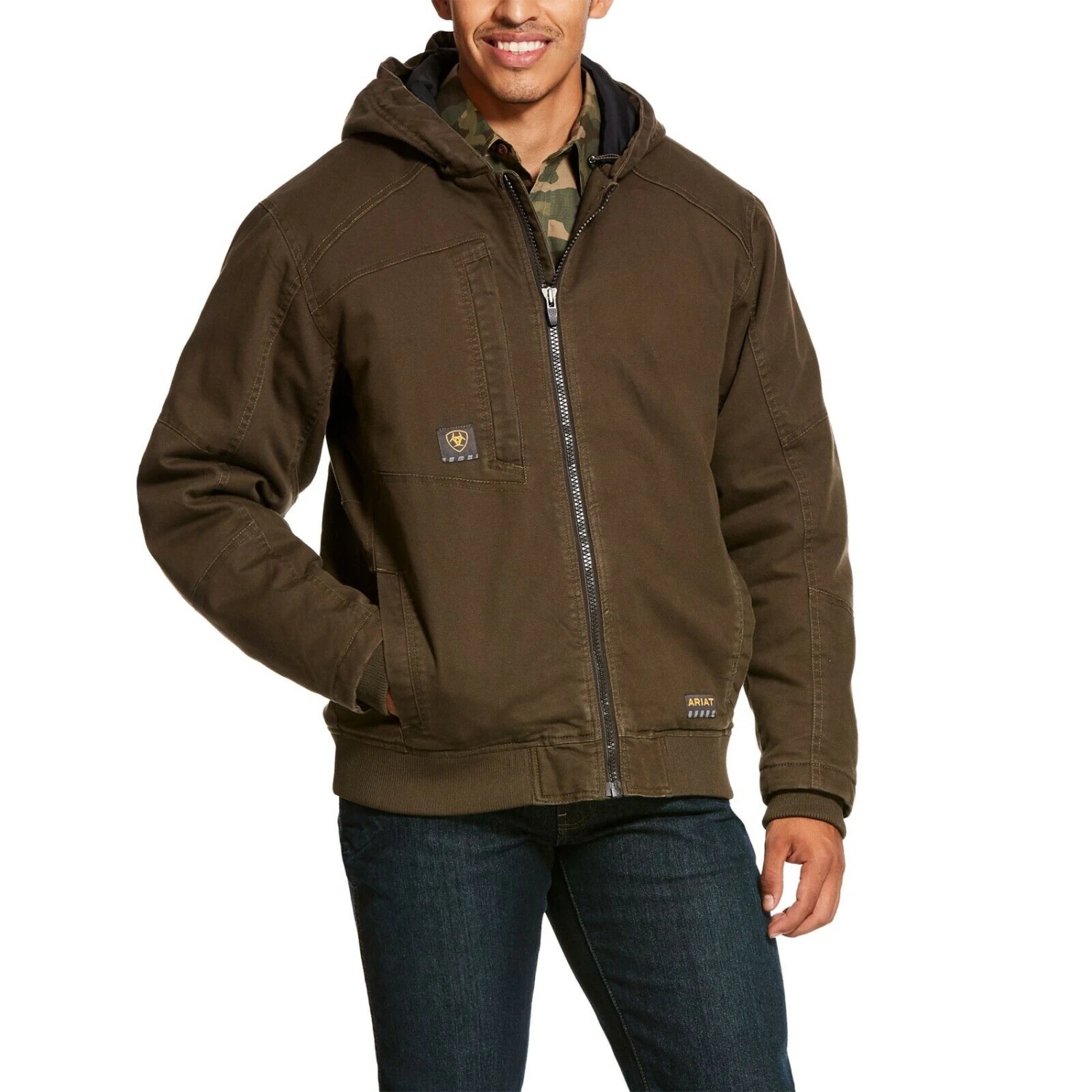 Ariat® Mens Rebar Washed DuraCanvas Wren Insulated Jacket 10027860 1 Ariat® Mens Rebar Washed DuraCanvas Wren Insulated Jacket 10027860