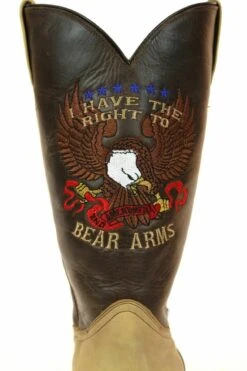 RockinLeather Men's 2nd Amendment Right To Bear Arms Brown Boots 1199 -Ariat Style 57 eb2b9be1 6226 4f23 b16d b466d8894e40