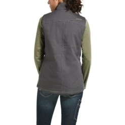 Ariat® Ladies Rebar™ DuraCanvas™ Insulated Grey Work Vest 10032919 -Ariat Style 57 f088afa1 380c 43fd aafd d8fcbca3efb3