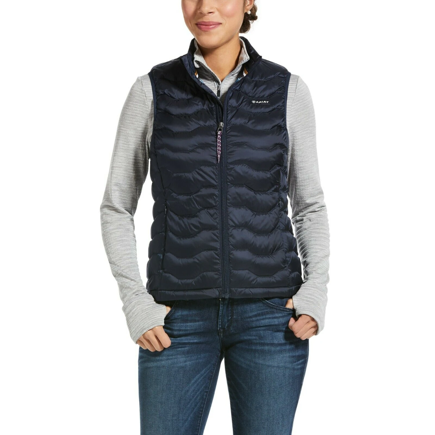 Ariat® Ladies Ideal 3.0 Down Insulated Navy BlueVest 10032646 1 Ariat® Ladies Ideal 3.0 Down Insulated Navy BlueVest 10032646