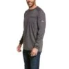 Ariat® Men's FR Air Crew Grey Long Sleeve Work T-Shirt 10027888