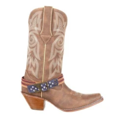 Durango Ladies Khaki Flag Accessory Shank Strap Western Boots DRD0208 -Ariat Style 57 f627d99c cd53 4e8e 93bd b59e2c677173