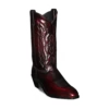 Abilene Men's Square Dress Toe Black Cherry Cowhide Leather Boots 6469
