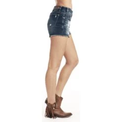 Rock & Roll Denim Ladies High Rise Distressed Shorts 68H9224 -Ariat Style 68H9224Z