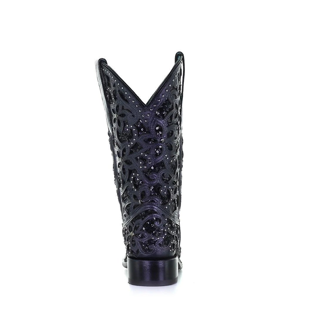 Corral Boots Corral Ladies Black Inlay Embroidered & Stud Square Toe Boots A4128 4 Corral Boots Corral Ladies Black Inlay Embroidered & Stud Square Toe Boots A4128 - Image 4