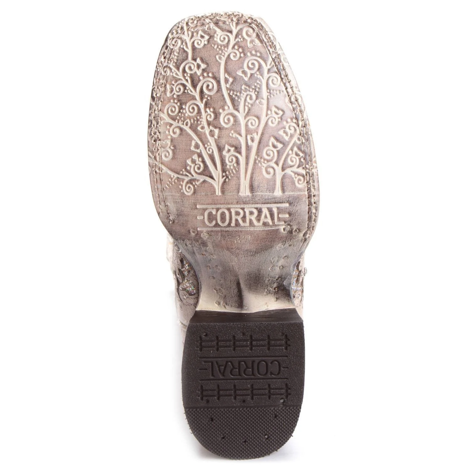 Corral Boots Corral Ladies Eliza White Glitter Inlay & Crystals Wedding Boot A3397 4 Corral Boots Corral Ladies Eliza White Glitter Inlay & Crystals Wedding Boot A3397 - Image 4