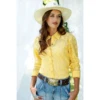 Cruel Denim® Ladies Yellow Lace Button Down Shirt CTW7295005