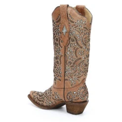 Corral Boots Corral Ladies Josefina Brown Glitter Inlay Boots A3352 -Ariat Style A3352 4