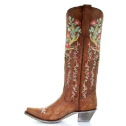 Corral Boots Corral Ladies Juliet Tan Deer Skull Floral Embroidery Boots A3620 -Ariat Style A3620 5