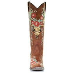 Corral Boots Corral Ladies Juliet Tan Deer Skull Floral Embroidery Boots A3620 -Ariat Style A3620 6