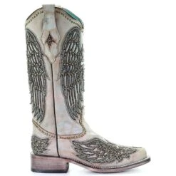 Corral Boots Corral Ladies Turquoise Cross & Wings Overlay & Studs Boots A3743 -Ariat Style A3743 2