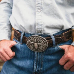 Montana Silversmiths Strength Of The Yellowstone Attitude Belt Buckle A960YEL 5 Montana Silversmiths Strength Of The Yellowstone Attitude Belt Buckle A960YEL -Ariat Style A960YEL mod