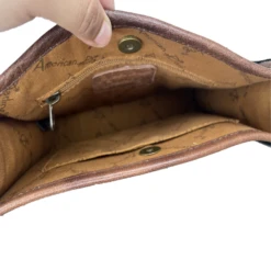 American Darling® Fringed Floral Embossed Brown Leather Bag ADBG324 -Ariat Style ADBG324C