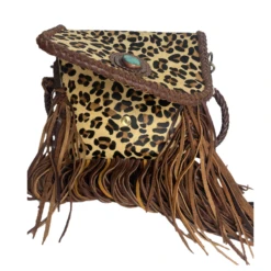 American Darling® Cheetah Cowhide Twist & Fringe Crossbody Purse ADBGM250C -Ariat Style ADBGM250Ce