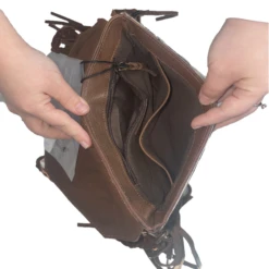 American Darling® Braided Cowhide Fringe Brown Leather Bag ADBGM298B 5 American Darling® Braided Cowhide Fringe Brown Leather Bag ADBGM298B -Ariat Style ADBGM298Bc