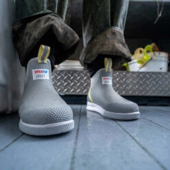 XTRATUF Ladies Ankle Deck Sport Gray & Yellow Boots ADSW-108 -Ariat Style ADSW108 9 EXTRALARGE