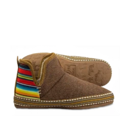 Ariat Ladies Fleece Brown & Serape Stripe Bootie Slipper AR2238-211