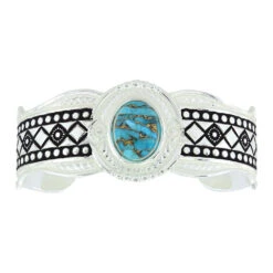 Montana Silversmiths Ladies Turquoise And Diamond Cuff Bracelet BC3354