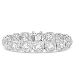 Montana Silversmiths Ladies Shiny Button Silver Bracelet BC61503CZ