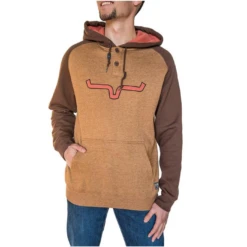 Kimes Ranch® Men's Blaze 2 Brown Long Sleeve Pullover Hoodie BL22-BN