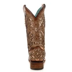 Corral Boots Corral Ladies Marsha Square Orix Glittered Inlay & Studs Boots C3275 -Ariat Style C3275 2