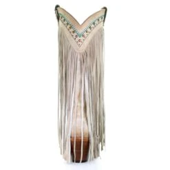 Corral Boots Corral Ladies Bone Multicolor Crystal And Fringe Snip Toe Boots C3424 -Ariat Style C3424 2