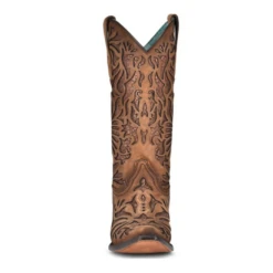 Corral Boots Corral® Ladies Shedron Inlay Snip Toe Brown Western Boots C3813 -Ariat Style C3813 2