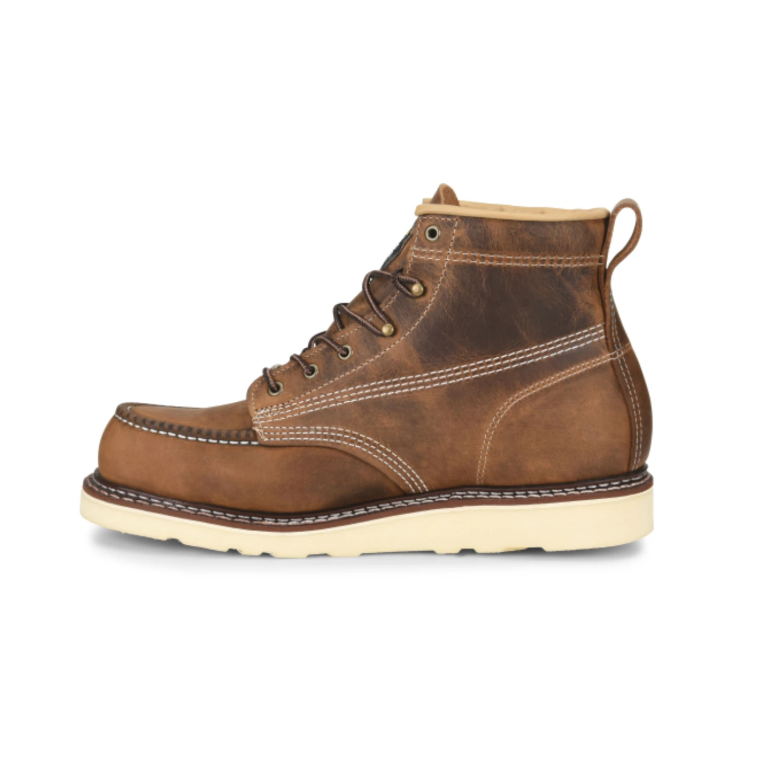 Carolina® Men's Moc & Steel Toe Brown Work Boot CA7811 4 Carolina® Men's Moc & Steel Toe Brown Work Boot CA7811 - Image 4