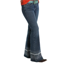 Cruel Denim® Ladies Hannah Super Flare Dark Stonewash Jeans CB70254071