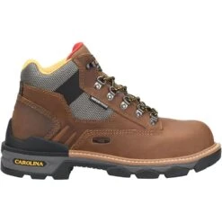 Carolina Men's 5" Constructer Waterproof Composite Toe Brown Hiker Boots CA7832 -Ariat Style CR CA7832 DBR2
